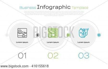 Set Line Failure Stocks Market, Trading Courses And Bull And Bear Of. Business Infographic Template.