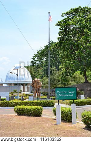 CORREGIDOR, PHILIPPINES - APRIL 3, 2016: Brothers in Arms Statue. Monument at the Pacific War Memorial on the island in Manila Bay.