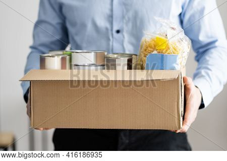 Food Drive Bank. Donating Tin Can Box
