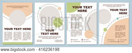 Modern Geometric Brochure Template. Flyer, Booklet, Leaflet Print, Cover Design With Copy Space. Pro