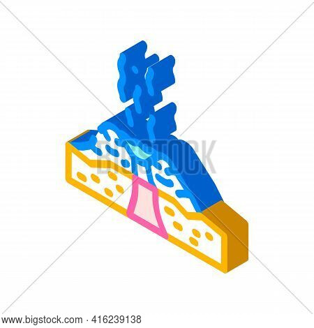Ice Type Eruptions Isometric Icon Vector. Ice Type Eruptions Sign. Isolated Symbol Illustration