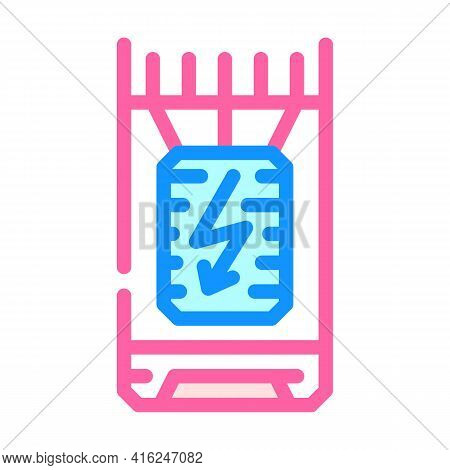 Bullet Stun Gun Color Icon Vector. Bullet Stun Gun Sign. Isolated Symbol Illustration