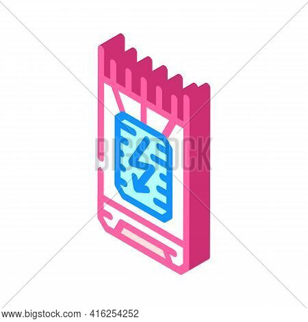 Bullet Stun Gun Isometric Icon Vector. Bullet Stun Gun Sign. Isolated Symbol Illustration
