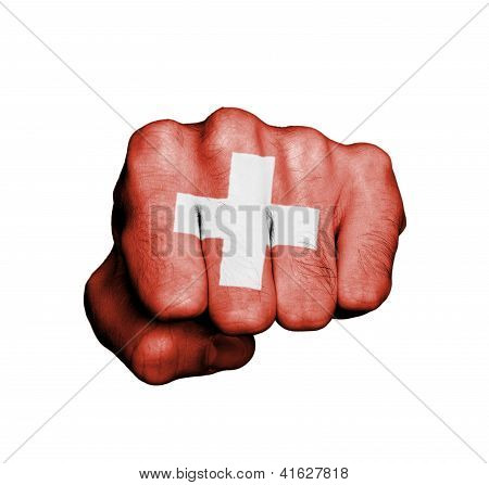 Front View Of Punching Fist