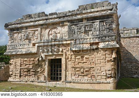 Church  In Chichen Itza.
Mayan Archeological Site Of Chichen Itza, Yucatan, Mexico.