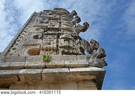 Details Of Mayan Puuc Architecture Style - Uxmal, Mexico.
Puuc Architecture Is A Maya Architectural 