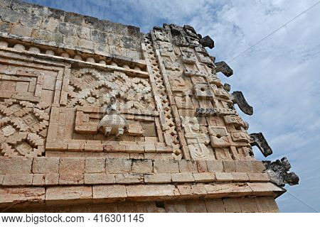 Details Of Mayan Puuc Architecture Style - Uxmal, Mexico.
Puuc Architecture Is A Maya Architectural 