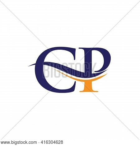 Cp Letter Linked Logo For Business And Company Identity. Initial Letter Cp Logo Vector Template.