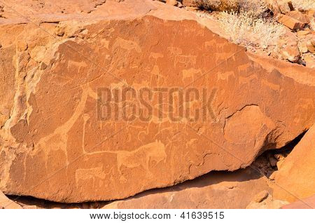 Twyfelfontein, Namibya, tarih öncesi kaya gravür