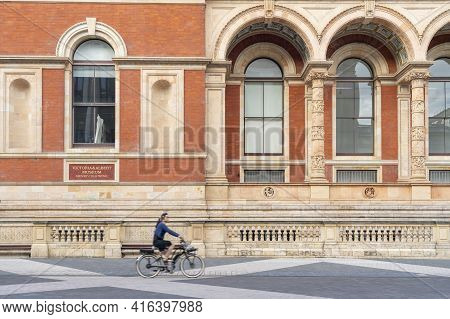 July 2020. London. People By The Victoria And Albert Or V And A Museum, London, England