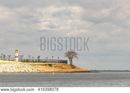 Sevastopol Presidential Cadet School. View Of The Pier From The Bay. Exit From Streletskaya Bay