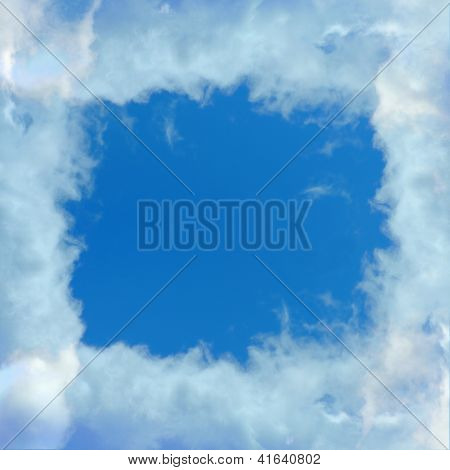 Pilvet kehyksen tausta