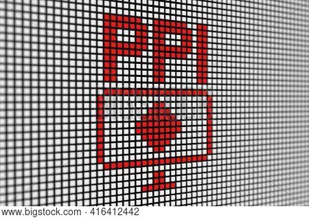 Ppi Text Scoreboard Blurred Background 3d Illustration