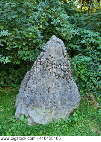 Menhir At The Mud Pond In Velbert, Germany