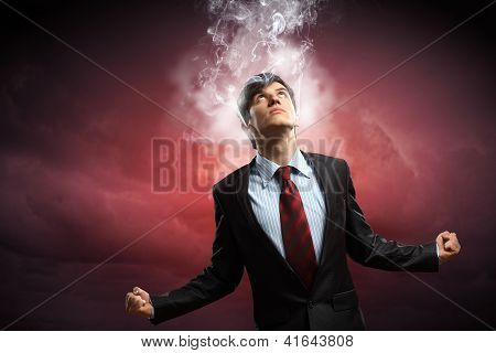 businessman in anger