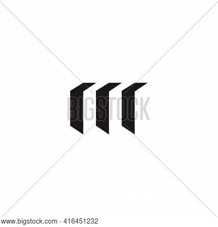 Abstract Letter Mr Simple Stripes Geometric Logo Vector