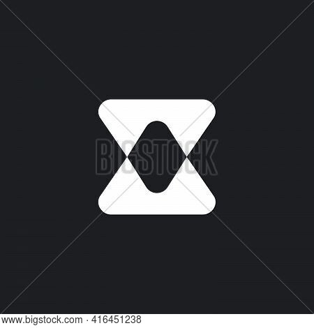 Letter Xx Number Two Square Geometric Unique Logo Vector