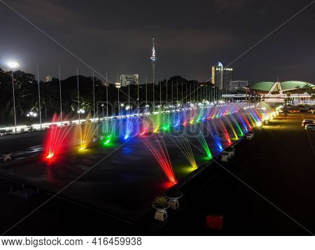 Aerial Drone View Of The Indonesia Parliament Complex, Which Is Also Known As The Dpr/mpr Building W