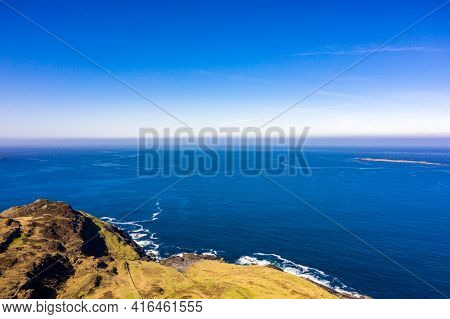 Aerial View Of Dunmore Head By Portnoo In County Donegal, Ireland.