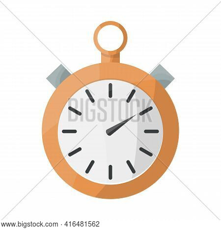 Vector Illustration Of Stopwatch And Clock Symbol. Graphic Of Stopwatch And Circle Vector Icon For S