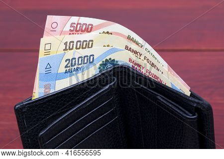 Madagascar Money - Ariary In A Black Wallet