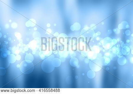 Abstract Underwater Illustration. Nice Abstract Gradient Blue White Lightening Bokeh Background With