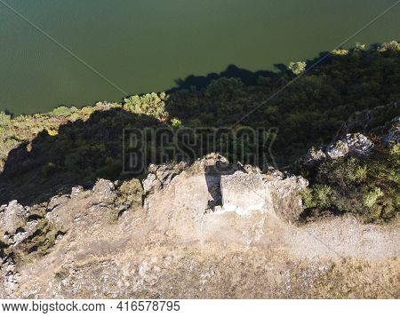 Amazing Aerial View Of Pchelina Reservoir, Pernik Region, Bulgaria