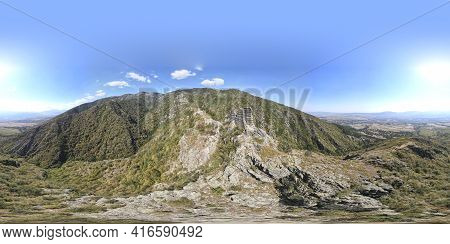 Aerial View Of Ruins Of Anevsko Kale Fortress Near Town Of Sopot, Plovdiv Region, Bulgaria