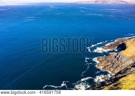 Aerial View Of Dunmore Head By Portnoo In County Donegal, Ireland.