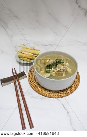 Korean Food Dried Pollack Soup And Vegetable.