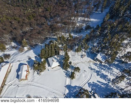 Aerial View Of Byala Cherkva Region At Rhodopes Mountain, Plovdiv Region, Bulgaria