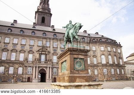The Danish Parliament - Christiansborg Palace In Copenhagen, Denmark Also Called Folketinget