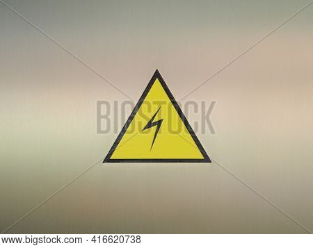 Triangular Yellow And Black Flashover Warning Sticker