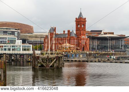 Evening At Cardiff Bay, With The Pierhead Building