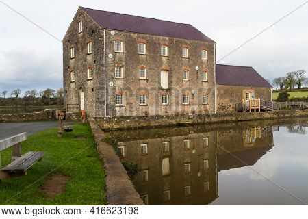 Carew Tidal Mill In Pembrokeshire, Wales, Wide Angle