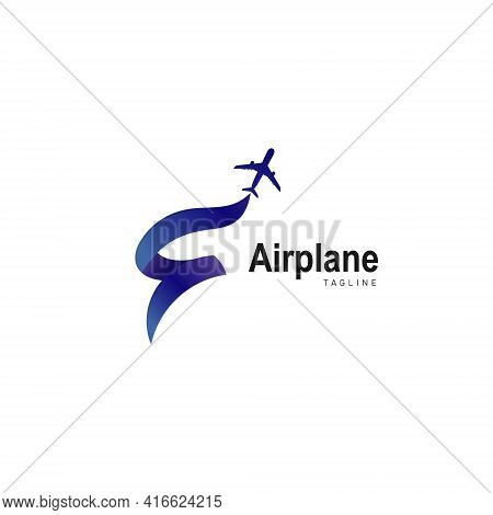 Airplane Abstract Logo Design Template Flat Style Design Vector