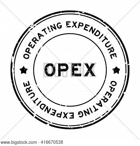 Grunge Black Opex Operating Expendiure Word Round Rubber Seal Stamp On White Background