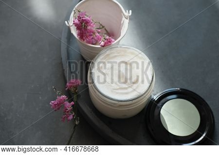 Body Butter For Skin Nourishing And Moisturizing. Hand Made Cream For Dry Skin. Bath And Wellness Tr