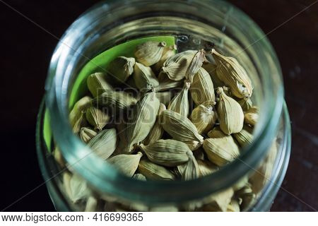 Orched Grains In A Glass Jar, Seeds