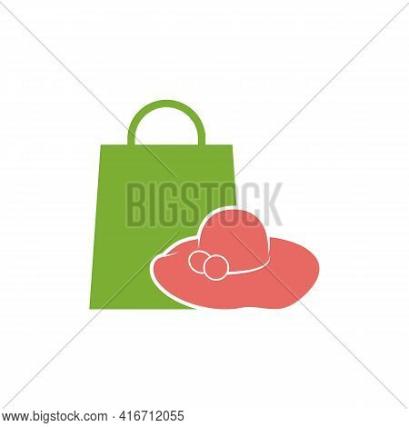 Shop Hat Logo Design Vector Illustration, Creative Hat Logo Design Concept Template, Symbols Icons