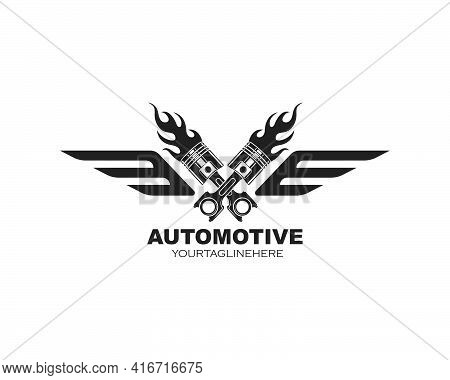 Piston Vector Icon Illustration Design