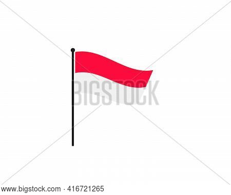 Indonesian Flag Vector Icon Illustration
