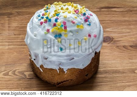 Festive Easter Cake With A Sprinkle. Quality Photo