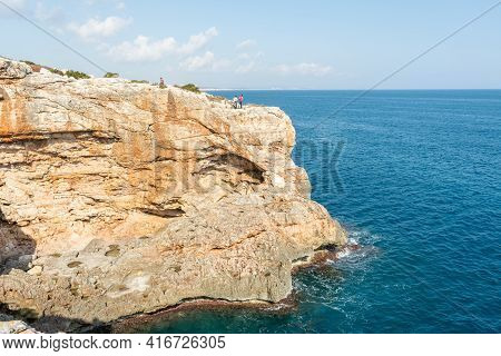 Seascape, Cliff In The Mediterranean Sea, Greatness Of Nature,