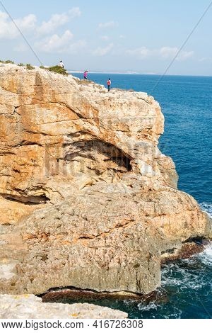 Seascape, Cliff In The Mediterranean Sea, Greatness Of Nature,