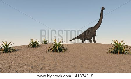 Brachiosaurus op verzenden terrein