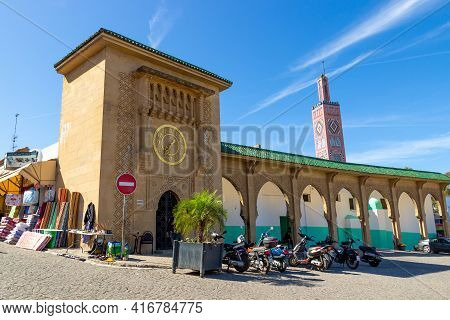 Tangier, Morocco - 17 October, 2019: View On Sidi Bou Abib Mosque On Grand Socco Or Officially Known
