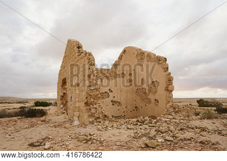 The Ruins Of A Turkish Railway Station In The Negev Desert In Israel Built More Than A Hundred Years