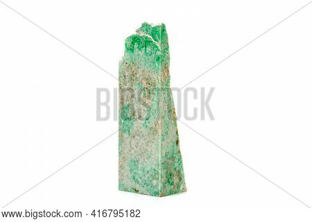 Macro Jadeite Mineral Stone On White Background