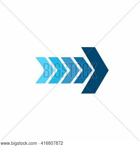 Corporate Mission Forward Abstract Vector Logo Design Template. Success Sign. Business Success Geome